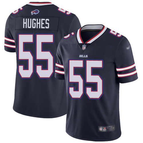 Men Buffalo Bills #55 Jerry Hughes Limited Navy Blue Inverted Legend NFL Jersey